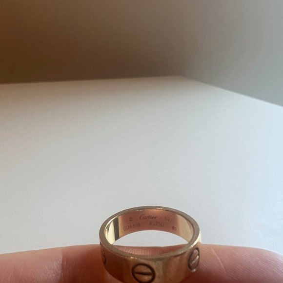 Gold Cartier Love Ring Yellow Gold Size 7 - Picture 3 of 4